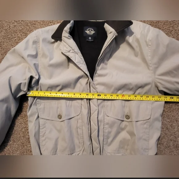 Dockers mens size medium tan bomber Jacket - Picture 5 of 12